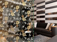 O vidro decorativo manchado almofada a tela de seda/modela para a sala de hotel, espessura de 5mm