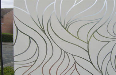 Painéis de vidro decorativos modelados limpados com jato de areia para o cerco do chuveiro
