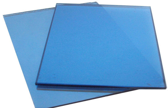 Painéis de vidro coloridos do azul de oceano, folha do vitral de 4mm - de 25mm