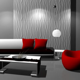 a placa da parede 3d, papel de parede da fibra da onda da decoração da parede almofada o MDF